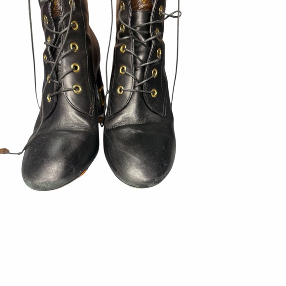 Louis Vuitton Black and Brown Lace-Up Boots MAO250 size 39 - Picture 4 of 15